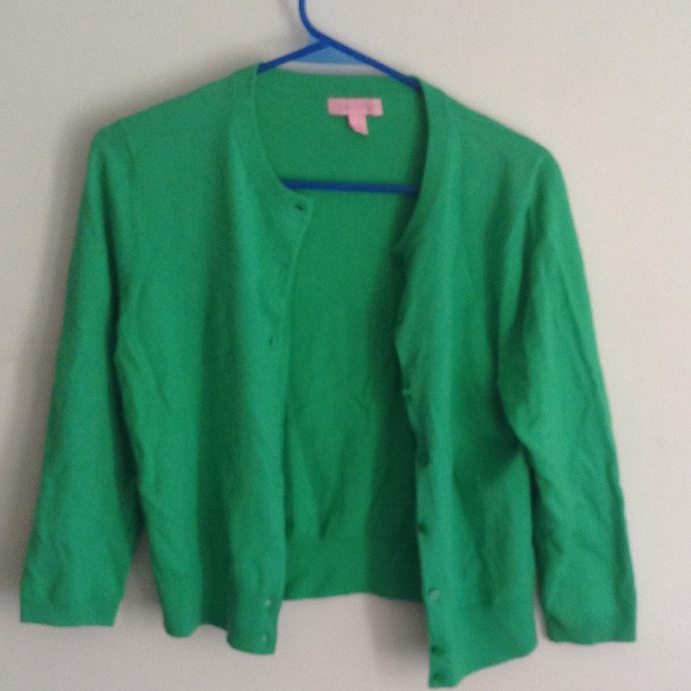 Lily Pulitzer green cotton cardigan